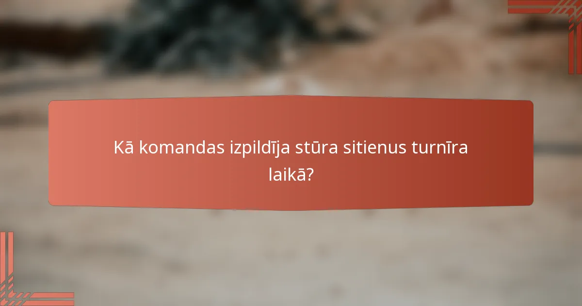 Kā komandas izpildīja stūra sitienus turnīra laikā?